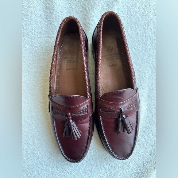 Allen Edmonds "Maxfield"‎ Men's 11 D Maroon Leather Dress Shoe Tassel Loafer - Picture 4 of 11